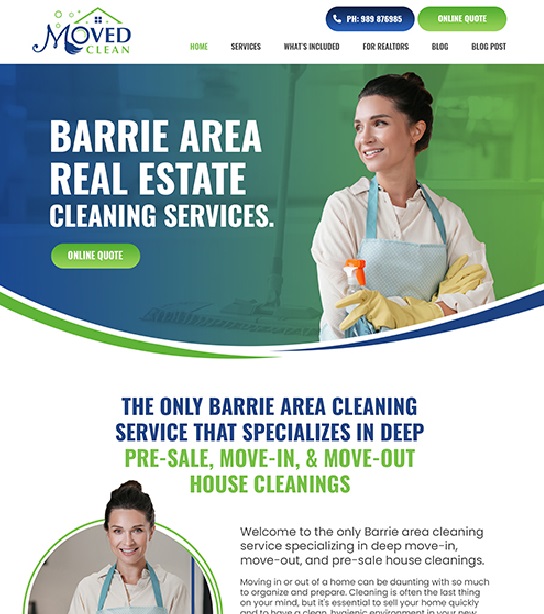 Affordable Website Design for a Cleaning Company